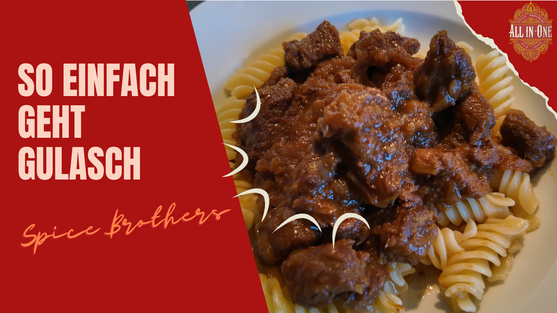 Einfaches Rindergulasch mit Röstaromen und kräftiger Soße