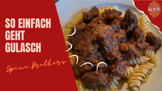 Einfaches Rindergulasch mit Röstaromen und kräftiger Soße
